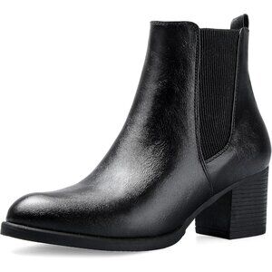 Women's Chelsea Boots Chunky Heel Ankle Boots Slip On Fall Casual Shoes